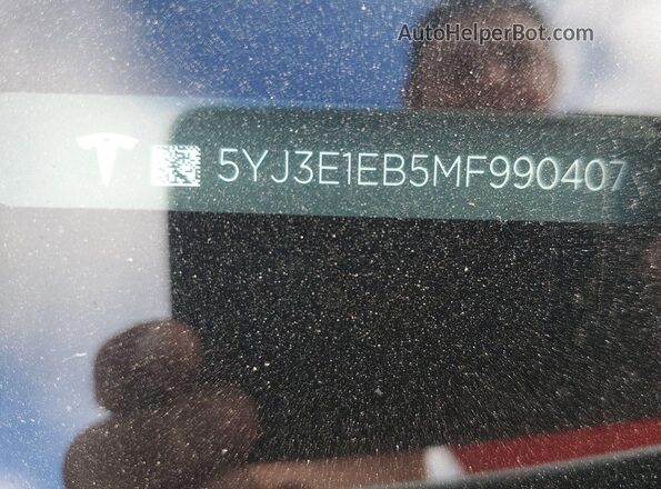 5YJ3E1EB5MF990407 2021 TESLA MODEL 3  Задняя левая четверть