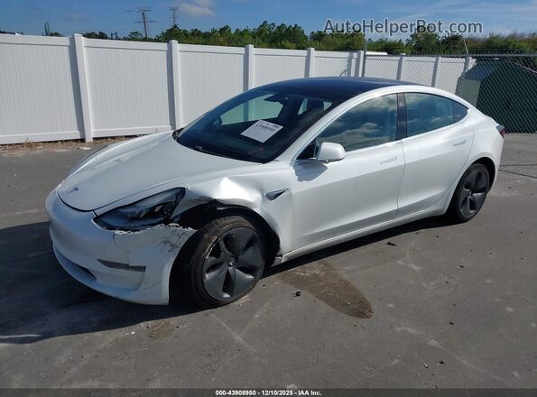 5YJ3E1EB6KF437391 2019 TESLA MODEL 3 Белый Передняя левая четверть