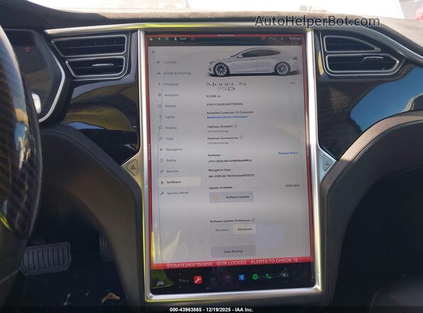 5YJSA1E24GF150856 2016 TESLA MODEL S Белый 