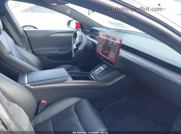 5YJSA1E55MF438892 2021 TESLA MODEL S Red წინა სალონის ხედი