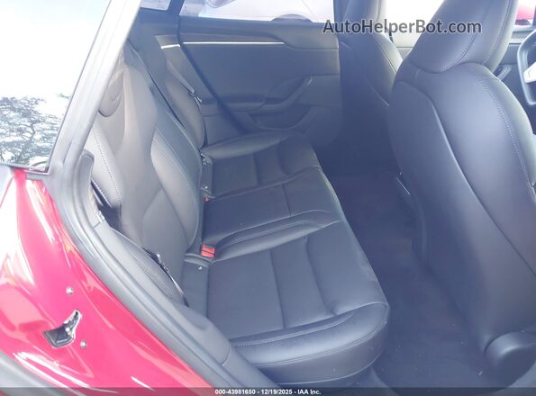 5YJSA1E55MF438892 2021 TESLA MODEL S Red VIN კოდის სტიკერის ხედი