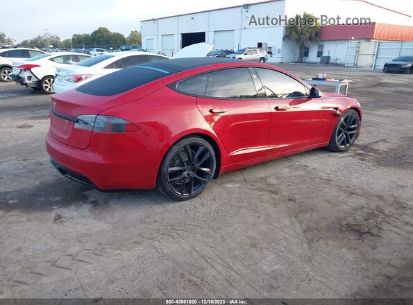 5YJSA1E55MF438892 2021 TESLA MODEL S Red უკანა მარჯვენა