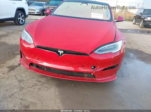 5YJSA1E55MF438892 2021 TESLA MODEL S Red წინა ხედი
