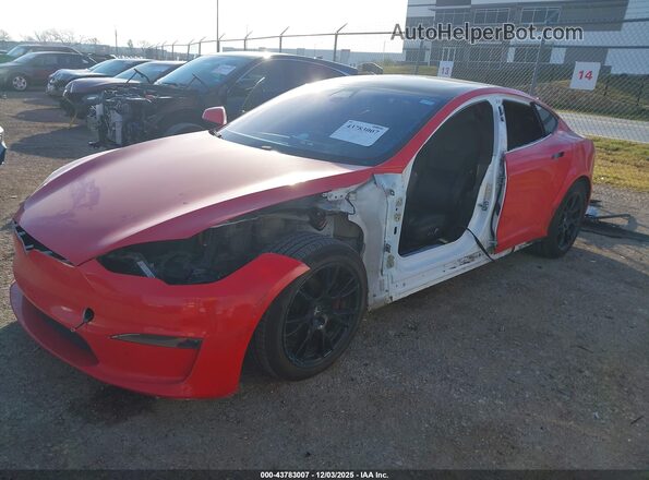 5YJSA1E56NF471787 2022 TESLA MODEL S Красный Передняя левая четверть