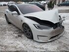 2021 Tesla Model S Plaid Tri Motor All-wheel Drive White vin: 5YJSA1E61MF442723