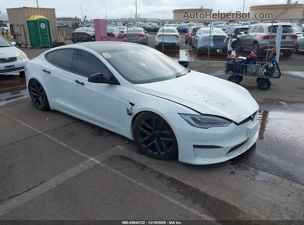 5YJSA1E65NF461065 2022 TESLA MODEL S Белый Передняя правая четверть