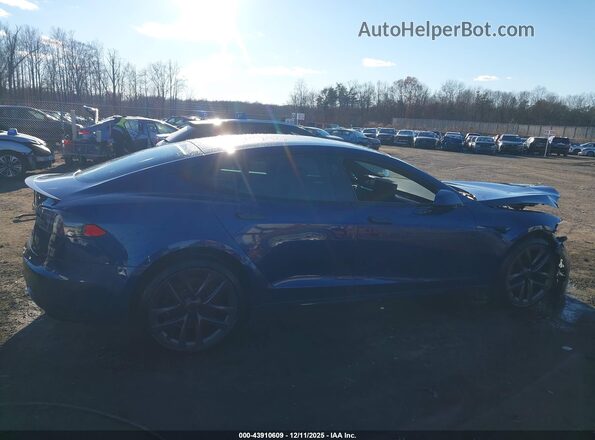 5YJSA1E67MF452950 2021 TESLA MODEL S Синий Панорамный вид салона 360°