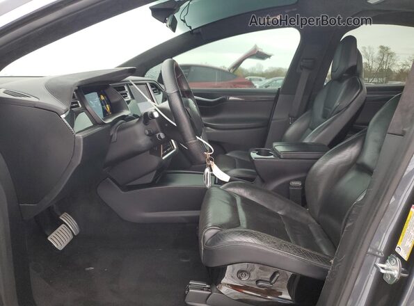 5YJXCAE41GFS00615 2016 TESLA MODEL Серый Вид салона спереди