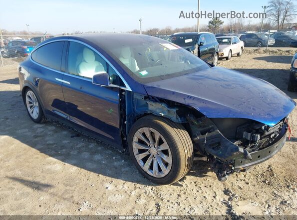 5YJXCDE2XGF025992 2016 TESLA MODEL X Синий Передняя правая четверть