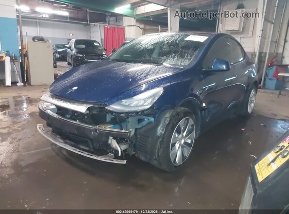 5YJYGAEE2MF193803 2021 TESLA MODEL Y Dark Blue Передня ліва чверть