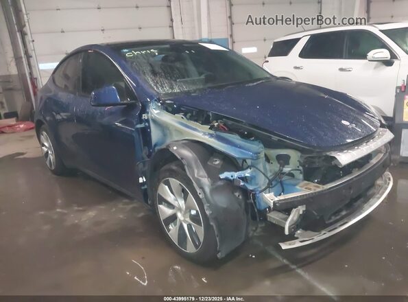 5YJYGAEE2MF193803 2021 TESLA MODEL Y Dark Blue Передня права чверть