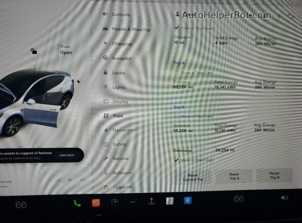 5YJYGDEF1MF094013 2021 TESLA MODEL White Widok zestawu wskaźników