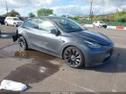 2021 Tesla Model Y Performance Dual Motor All-wheel Drive Gray vin: 5YJYGDEF7MF079421