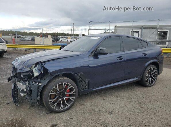 5YMCY0C00N9L87564 2022 BMW X6 Blue Przód lewy