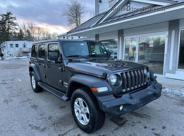 1C4HJXDG3KW527093 2019 JEEP WRANGLER Серый Передняя левая четверть