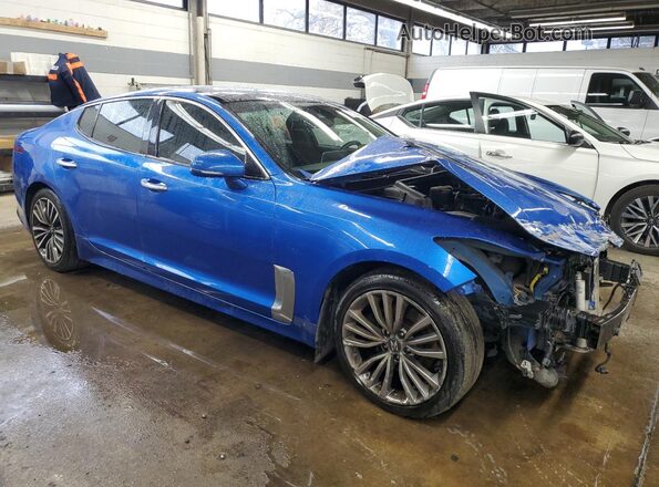 KNAE25LA0K6060035 2019 KIA STINGER Синий Передняя правая четверть