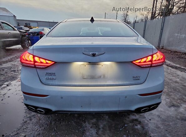 KMHGN4JBXKU290794 2019 GENESIS G80 Белый Вид салона спереди