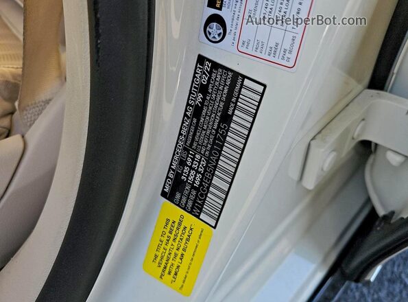 W1KCG4EB5NA011755 2022 MERCEDES-BENZ EQS White Widok tylnych siedzeń