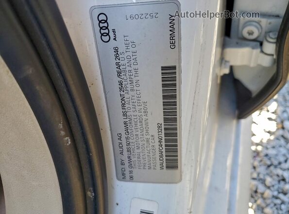 WAUD8AFC4HN013282 2017 AUDI OTHER White VIN sticker view