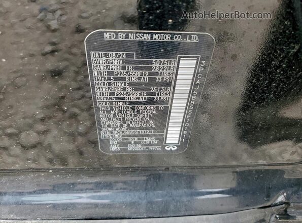 3PCAJ5BB5SF101911 2025 INFINITI QX50 Черный Панорамный вид салона 360°