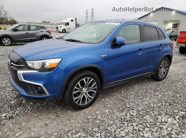 JA4AR3AU5JZ024363 2018 MITSUBISHI OUTLANDER Синий Задняя левая четверть