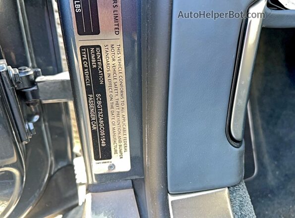 SCBGT3ZA8GC051549 2016 BENTLEY OTHER Gray Vista interior trasera