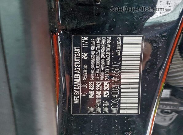 WDDSJ4EB2HN465617 2017 MERCEDES-BENZ CLA-CLASS Black Vista de la etiqueta del VIN