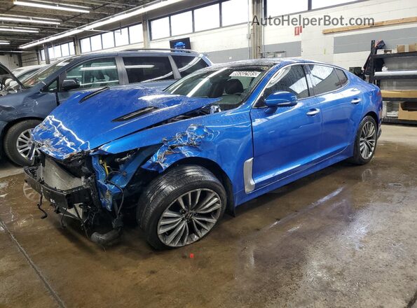 KNAE25LA0K6060035 2019 KIA STINGER Синий Передняя левая четверть