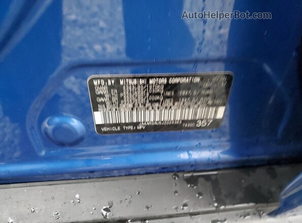 JA4AR3AU5JZ024363 2018 MITSUBISHI OUTLANDER Синий 