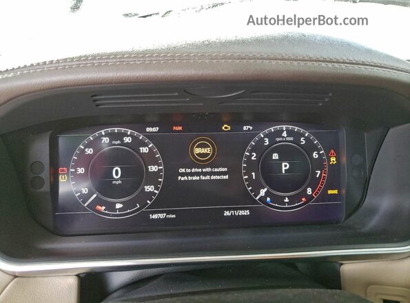 SALWR2RU7KA861540 2019 LAND ROVER RANGE Серый Вид щитка приборов