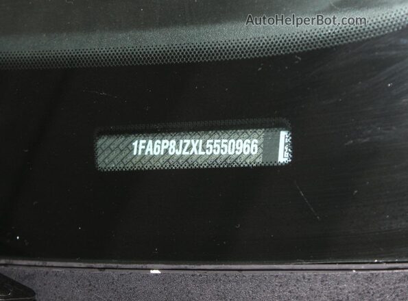 1FA6P8JZXL5550966 2020 FORD MUSTANG Зеленый Вид задней части салона