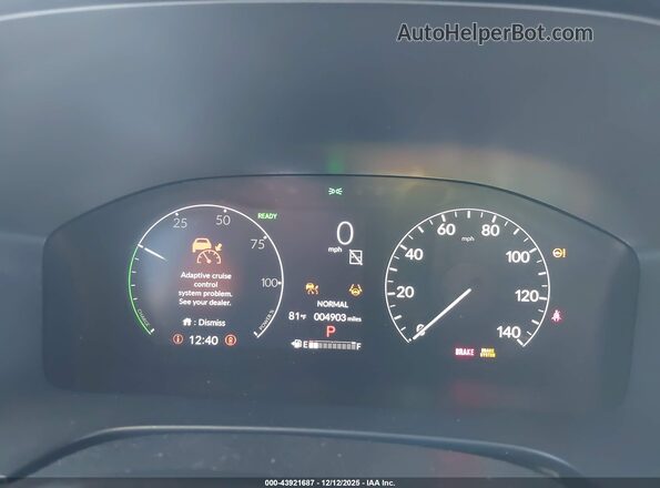 7FARS5H59SE020724 2025 HONDA CR-V HYBRID Gray Widok tylnych siedzeń