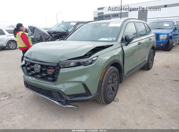 7FARS6H64TE040217 2026 HONDA CR-V HYBRID Green წინა მარცხენა ხედი სამი მეოთხედიდან