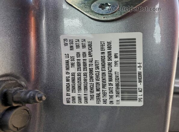 7FART6H86LE024177 2020 HONDA CR-V Silver VIN sticker view