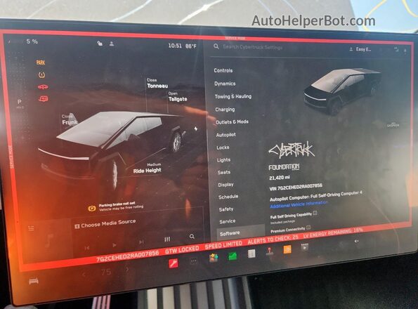 7G2CEHED2RA007856 2024 TESLA CYBERTRUCK Black Widok zestawu wskaźników