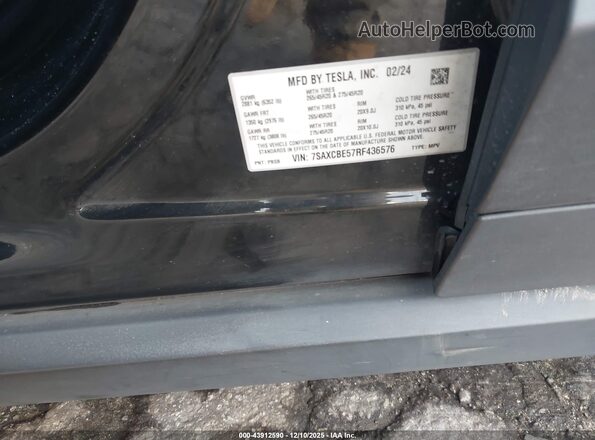 7SAXCBE57RF436576 2024 TESLA MODEL X Black Widok komory silnika