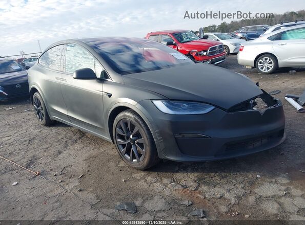 7SAXCBE57RF436576 2024 TESLA MODEL X Black Przód prawy