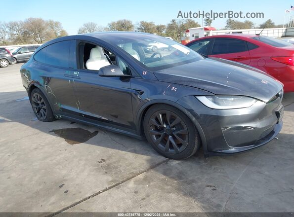 7SAXCBE5XSF462160 2025 TESLA MODEL X Черный Передняя правая четверть