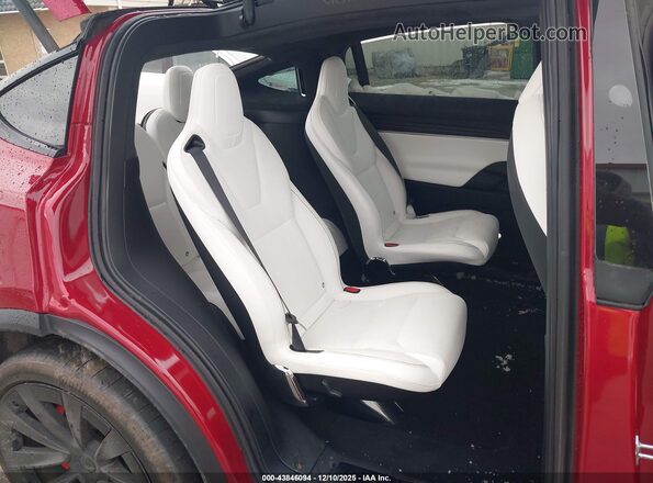7SAXCBE66RF456066 2024 TESLA MODEL X Red VIN sticker view