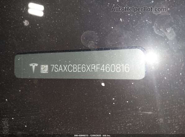 7SAXCBE6XRF460816 2024 TESLA MODEL X Черный Вид подкапотного пространства
