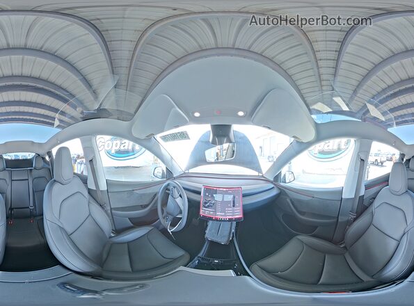 7SAYGDEE0TF344608 2026 TESLA MODEL Gray სალონის 360-გრადუსიანი ხედი