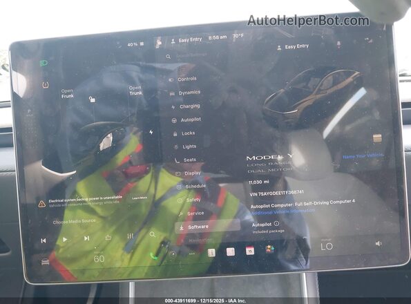 7SAYGDEE1TF368741 2026 TESLA MODEL Y White 