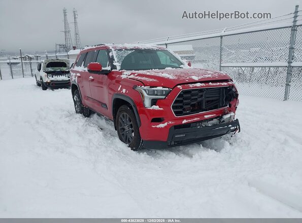 7SVAAABA1PX005907 2023 TOYOTA SEQUOIA Красный Передняя правая четверть