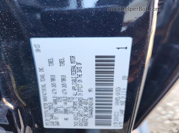 7SVAAABA2RX024100 2024 TOYOTA SEQUOIA Black Widok naklejki z numerem VIN