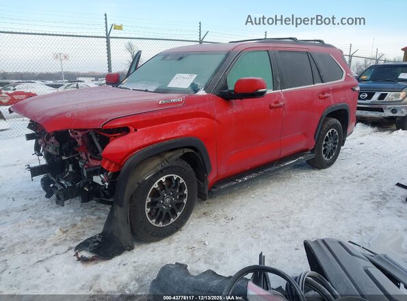 7SVAAABA2SX050492 2025 TOYOTA SEQUOIA Red Przód lewy