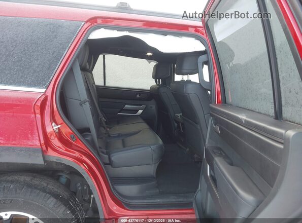 7SVAAABA2SX050492 2025 TOYOTA SEQUOIA Red Widok naklejki z numerem VIN