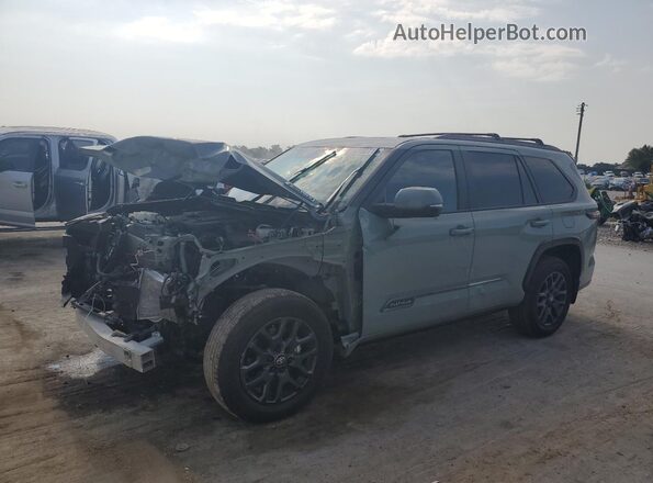 7SVAAABA5SX053659 2025 TOYOTA SEQUOIA Gray წინა მარცხენა ხედი სამი მეოთხედიდან