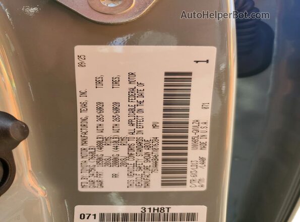 7SVAAABA6TX076384 2026 TOYOTA LIMITED Gray Vista de la etiqueta del VIN