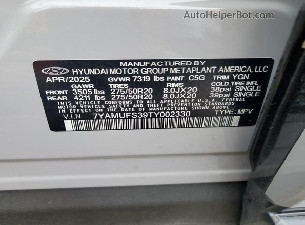 7YAMUFS39TY002330 2026 HYUNDAI IONIQ Two Tone Widok wnętrza 360 stopni