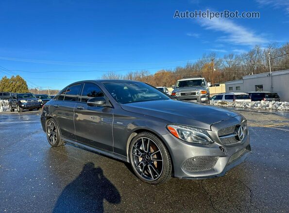 55SWF6EB1HU194958 2017 MERCEDES-BENZ C Gray Вид спереду